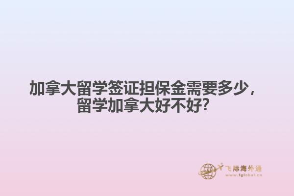 加拿大留學簽證擔保金需要多少，留學加拿大好不好？