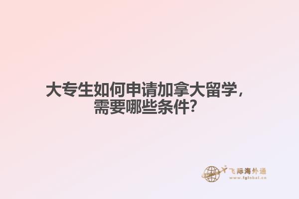 大專生如何申請加拿大留學