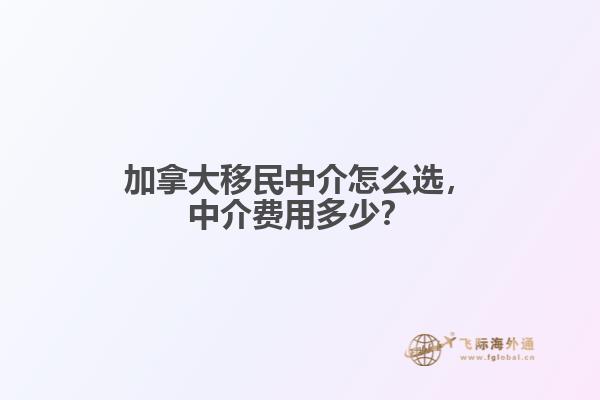加拿大移民中介怎么選，中介費用多少？