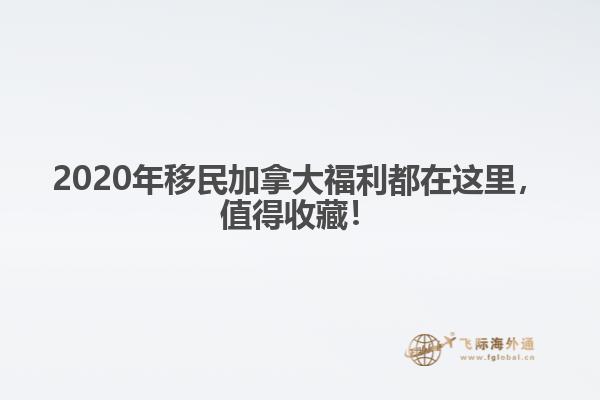 2020年移民加拿大福利都在這里，值得收藏！