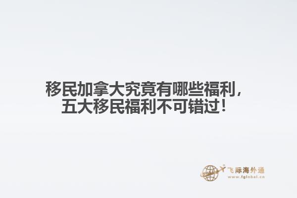 移民加拿大究竟有哪些福利，五大移民福利不可錯過！