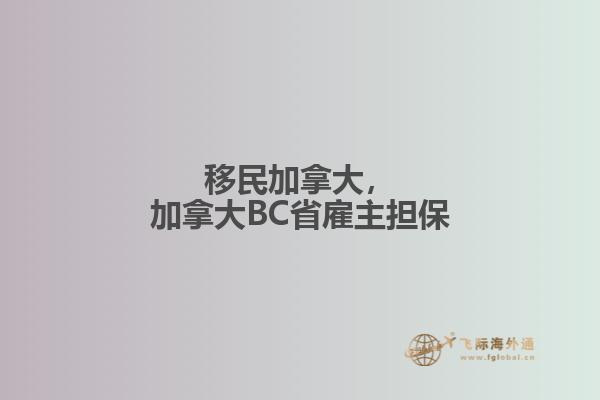 移民加拿大，加拿大BC省雇主擔保