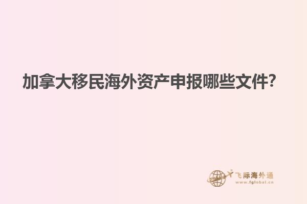 加拿大移民海外資產申報哪些文件？