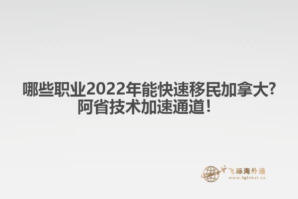 哪些職業2022年能快速移民加拿大