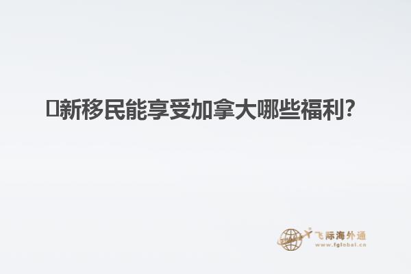 ?新移民能享受加拿大哪些福利？