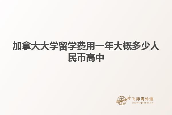 加拿大大學留學費用一年大概多少人民幣高中