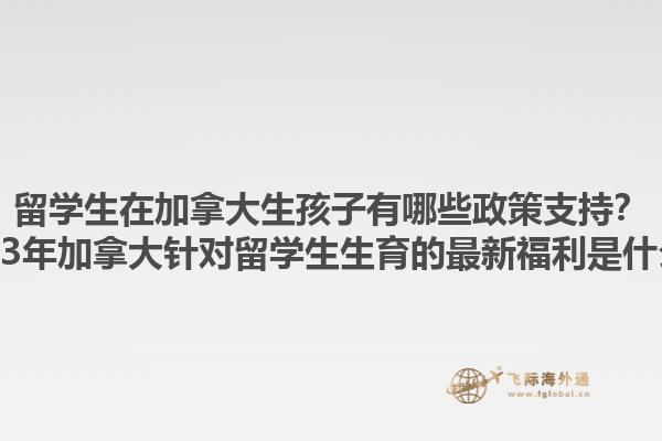 留學生在加拿大生孩子有哪些政策支持？2023年加拿大針對留學生生育的最新福利是什么？