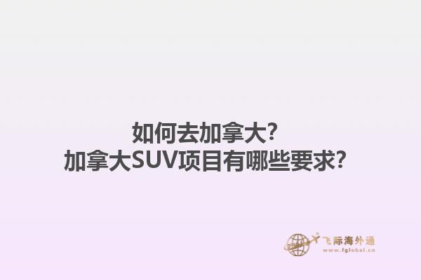 如何去加拿大？加拿大SUV項目有哪些要求？
