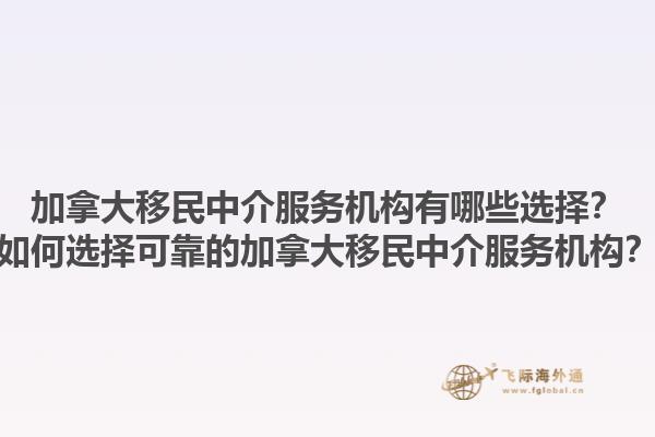 加拿大移民中介服務機構有哪些選擇？如何選擇可靠的加拿大移民中介服務機構？