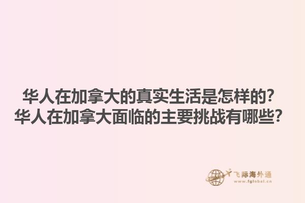 華人在加拿大的真實生活是怎樣的？華人在加拿大面臨的主要挑戰有哪些？
