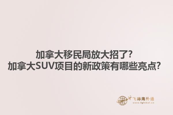 加拿大移民局放大招了？加拿大SUV項目的新政策有哪些亮點？1.jpg