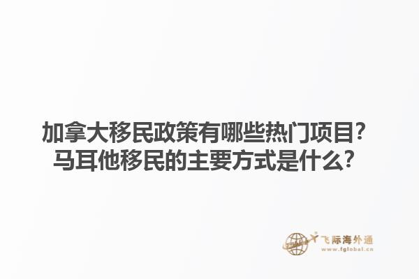 加拿大移民政策有哪些熱門項目？馬耳他移民的主要方式是什么？
