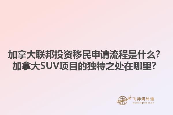 加拿大聯邦投資移民申請流程是什么？加拿大SUV項目的獨特之處在哪里？