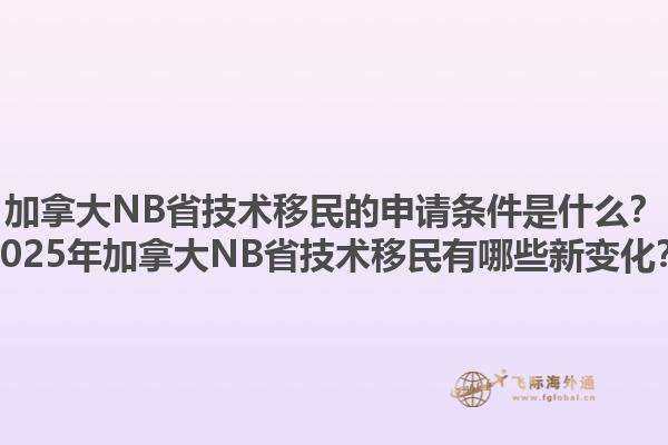加拿大NB省技術移民的申請條件是什么？2025年加拿大NB省技術移民有哪些新變化？
