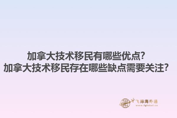 加拿大技術移民有哪些優點？加拿大技術移民存在哪些缺點需要關注？