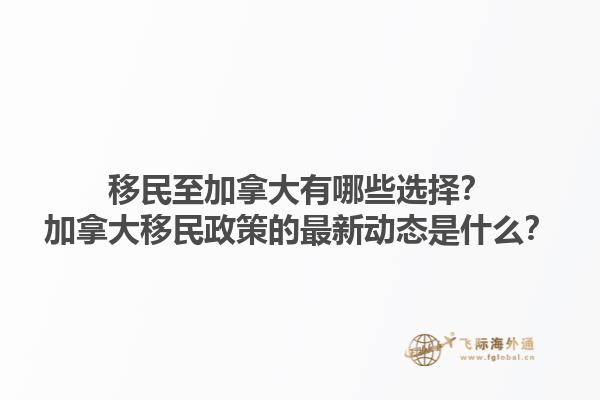 移民至加拿大有哪些選擇？加拿大移民政策的最新動態是什么？1.jpg