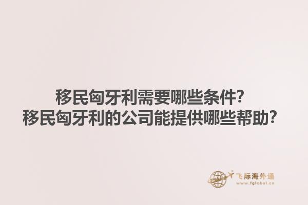 移民匈牙利需要哪些條件？移民匈牙利的公司能提供哪些幫助？1.jpg