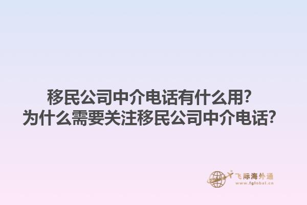 移民公司中介電話有什么用？為什么需要關注移民公司中介電話？