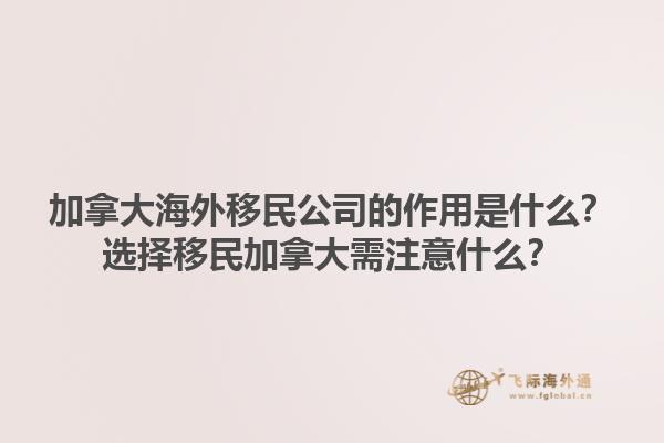 加拿大海外移民公司的作用是什么？選擇移民加拿大需注意什么？1.jpg