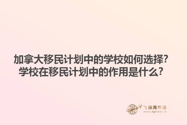 加拿大移民計劃中的學校如何選擇？學校在移民計劃中的作用是什么？1.jpg