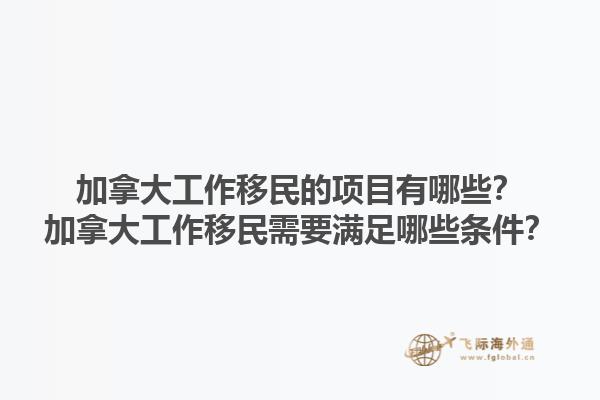加拿大工作移民的項目有哪些？加拿大工作移民需要滿足哪些條件？1.jpg