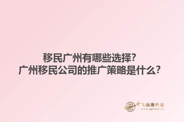 移民廣州有哪些選擇？廣州移民公司的推廣策略是什么？1.jpg