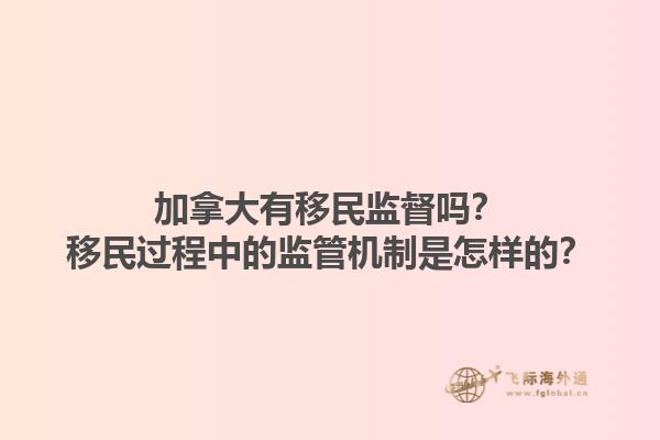 加拿大有移民監督嗎？移民過程中的監管機制是怎樣的？