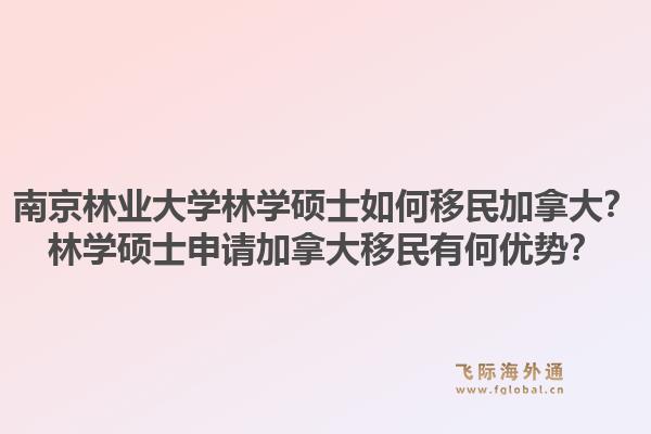南京林業大學林學碩士如何移民加拿大？林學碩士申請加拿大移民有何優勢？1.jpg