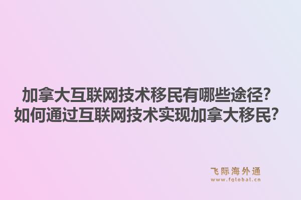加拿大互聯網技術移民有哪些途徑？如何通過互聯網技術實現加拿大移民？1.jpg